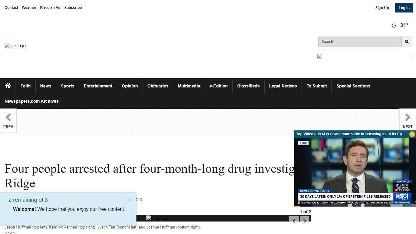 Four people arrested after four-month-long drug investigation in Holly Ridge | News | jdnews.com