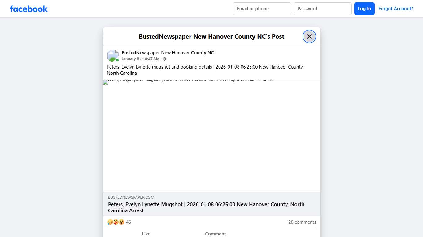 Peters, Evelyn... - BustedNewspaper New Hanover County NC | Facebook